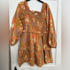 Cleobella organic cotton off the shoulder floral dress large